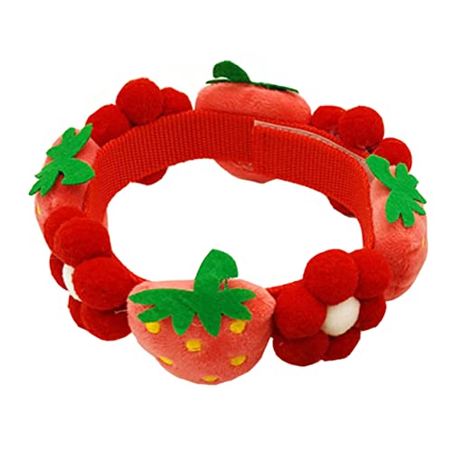 GREENADSCAPE Haustierhalsband Mit Blumen- Und Erdbeer-Design Für Hunde Verstellbares Hundehalsband Aus Baumwolle Weihnachtshalsbänder Für Katzen Und Kätzchen GREENADSCAPE Haustierhalsband Mit Blumen- Und Erdbeer-Design Für Hunde Verstellbares Hundehalsband Aus Baumwolle Weihnachtshalsbänder Für Katzen Und Kätzchen von GREENADSCAPE