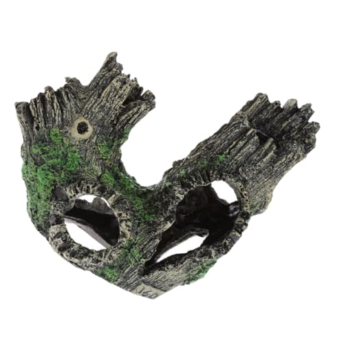 GREENADSCAPE Fischhöhlen Dekorationen, Versteckhöhle, Basteln, Dekorativer Aquarium Baumstumpf, Heimlandschafts Baumstumpf, Fischtank Ornament, Dekorativer Künstlicher Baumstamm, Kreativer von GREENADSCAPE