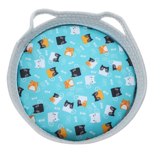 GREENADSCAPE Katzenbett Korbnest Baumwollmatte gewebtes Katzenbett bequemes Haustiernest für Zuhause Schlafbett für Hunde und Katzen GREENADSCAPE Katzenbett Korbnest Baumwollmatte gewebtes Katzenbett bequemes Haustiernest für Zuhause Schlafbett für Hunde und Katzen von GREENADSCAPE