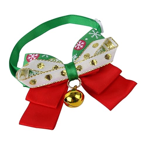 GREENADSCAPE Festliches Weihnachts-hundehalsband Mit Schleife Weihnachts-hundeglocke Schleifenhalsband Für Katzen von GREENADSCAPE