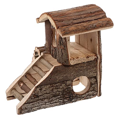 GREENADSCAPE Hamster Doppelstöckiges Blockhaus Mehrschichtiges Rattenhaus Hamsterspielzeug Hamsternest Chinchillakäfig Spielzeugzubehör Rattenhütte Hölzerne Hamstervilla Kleine Villa Für GREENADSCAPE Hamster Doppelstöckiges Blockhaus Mehrschichtiges Rattenhaus Hamsterspielzeug Hamsternest Chinchillakäfig Spielzeugzubehör Rattenhütte Hölzerne Hamstervilla Kleine Villa Für von GREENADSCAPE