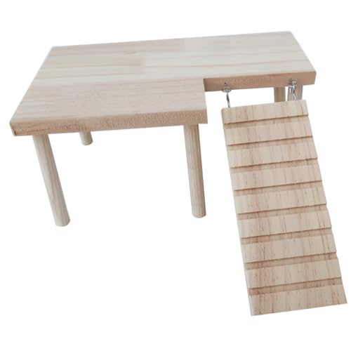 GREENADSCAPE Holz-Hamster-plattform Und Leiter Kleintier-Spielzeug Ratten-zubehör Dekoratives Und Lustiges Spielzeug von GREENADSCAPE