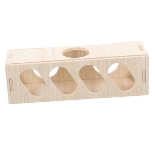 GREENADSCAPE Hamster Spielzeug Tunnel Aus Holz Versteck Für Kleintiere Zubehör Für Meerschweinchenkäfige von GREENADSCAPE