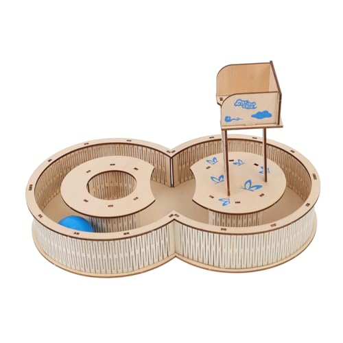 GREENADSCAPE Interaktiv - Holzspielzeug Mit Treppen & Brücken Bewegungsspielzeug Für Hamster Mäuse Und Kleintiere von GREENADSCAPE