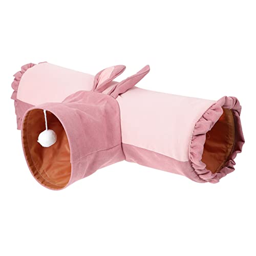 GREENADSCAPE Spielzeug Für Haustiertunnel Stoff-haustiertunnel in T-Form Warmes Hamsterhaus Kleiner Haustier-spieltunnel Haustier-ruhebett von GREENADSCAPE