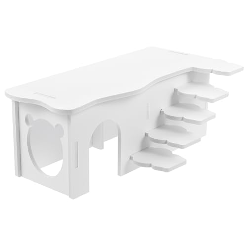 GREENADSCAPE Hamster-versteck Im Leiter-Design Hamsterhaus Für Kleintiere Hamster-Spielzeug Mit Plattform Naturmaterial Geeignet Für Hamster Und Meerschweinchen von GREENADSCAPE