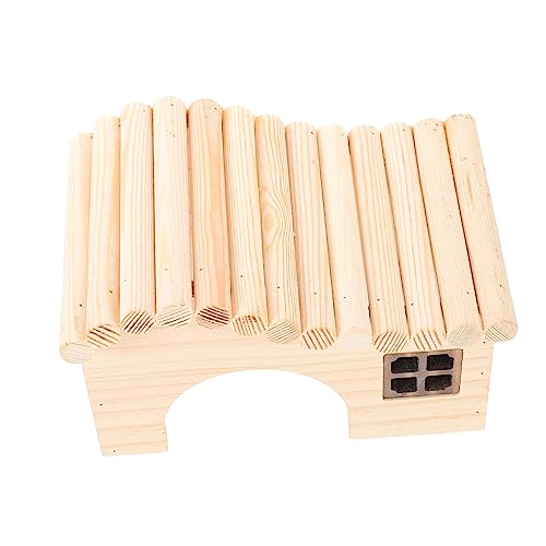 GREENADSCAPE Holzhaus Für Hamster Haustier-schlafraum Gewölbtes Nest Hamster-versteck Spielplatz Für Kleintiere von GREENADSCAPE