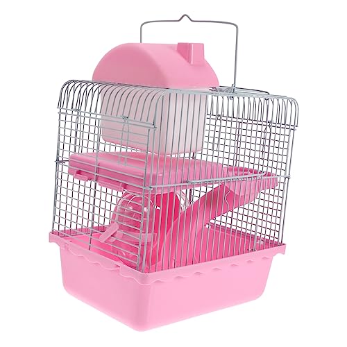 GREENADSCAPE Hamster Wohnraum Doppelschicht Haustier Käfig Modische Haustier Versteck Atmungsaktives Design für von GREENADSCAPE