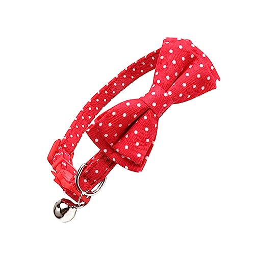 GREENADSCAPE Hunde-/Katzenhalsband Fliege und Glöckchen rot bequemes Filz-Haustier-Accessoire modische Haustier-Halskette Foto-Requisite GREENADSCAPE Hunde-/Katzenhalsband Fliege und Glöckchen rot bequemes Filz-Haustier-Accessoire modische Haustier-Halskette Foto-Requisite von GREENADSCAPE