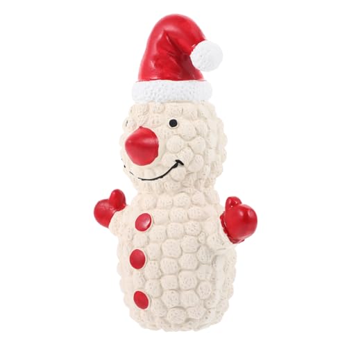 GREENADSCAPE Quietschendes Hundespielzeug Mit Cartoon-schneemann Latex Kauspielzeug Für Welpen Weihnachten Quietschendes Haustierspielzeug von GREENADSCAPE