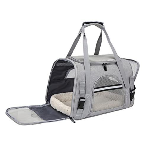 GREENADSCAPE Haustiertasche Zusammenklappbar Transportbox Für Haustiere Hundekäfig Im Freien Kleiner Hundetransporter Katzenkäfig Welpen Rucksack Haustierkiste Atmungsaktiv Grey Oxford-Stoff GREENADSCAPE Haustiertasche Zusammenklappbar Transportbox Für Haustiere Hundekäfig Im Freien Kleiner Hundetransporter Katzenkäfig Welpen Rucksack Haustierkiste Atmungsaktiv Grey Oxford-Stoff von GREENADSCAPE