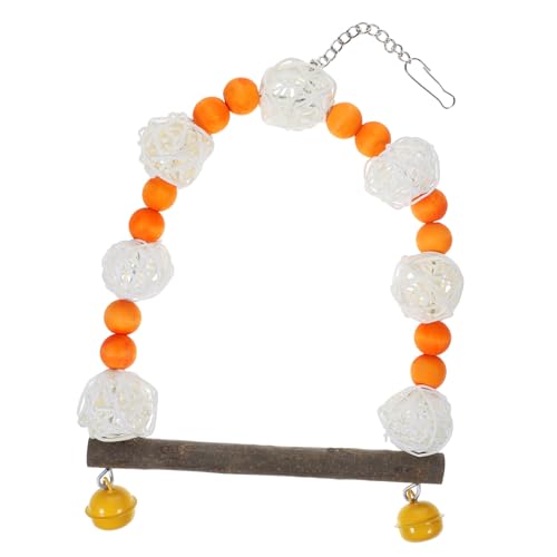 GREENADSCAPE Holzperlen Sepak Takraw Schaukel, Papageienständer, Sitzstange, Vogelschaukelständer, Vogel Stehspielzeug, Vogelzubehör, Vogelschaukel Für Käfige, Papageienspielzeug, Papageien GREENADSCAPE Holzperlen Sepak Takraw Schaukel, Papageienständer, Sitzstange, Vogelschaukelständer, Vogel Stehspielzeug, Vogelzubehör, Vogelschaukel Für Käfige, Papageienspielzeug, Papageien von GREENADSCAPE