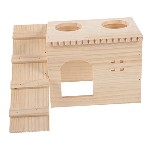 GREENADSCAPE Hölzernes Hamsterversteck Versteck Meerschweinchenversteck Hamsternest Bequem Aus Holz Klein Sicher Zum Spielen von GREENADSCAPE