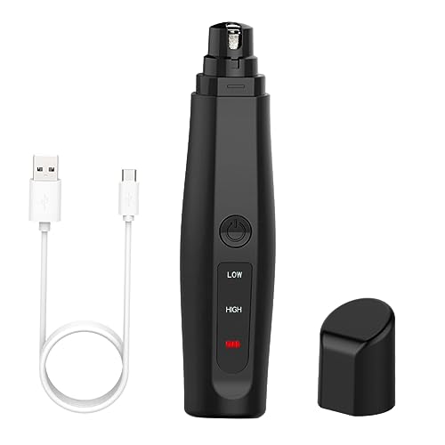 GREENADSCAPE Elektrischer Krallenschneider Für Hunde Sicherer Und Einfacher Nageltrimmer Mit Diamantgeschliffenem Kopf Geeignet Für Haustiere Langlebig Und Verschleißfest Schwarz von GREENADSCAPE