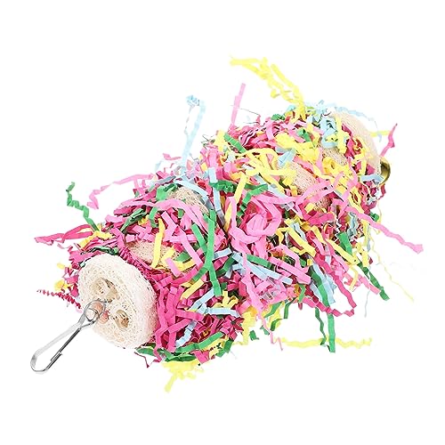 GREENADSCAPE Hängen Kauen Spielzeug Für Papageien Vogel Biss-beständiges Luffa-Schwamm Spielzeug Mit Metallglocke Für Vogelkäfig GREENADSCAPE Hängen Kauen Spielzeug Für Papageien Vogel Biss-beständiges Luffa-Schwamm Spielzeug Mit Metallglocke Für Vogelkäfig von GREENADSCAPE