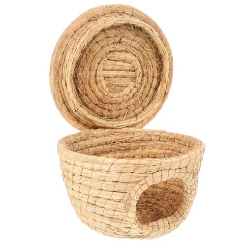 GREENADSCAPE Kaninchenstall Aus Stroh, Mini Tierbett, Hasenbett Für Kaninchen, Kleines Vogelnest, Hamsternestmatte, Hamsterstreu, Taubennest, Kleintierbett, Hamsterkäfig Zubehör, GREENADSCAPE Kaninchenstall Aus Stroh, Mini Tierbett, Hasenbett Für Kaninchen, Kleines Vogelnest, Hamsternestmatte, Hamsterstreu, Taubennest, Kleintierbett, Hamsterkäfig Zubehör, von GREENADSCAPE