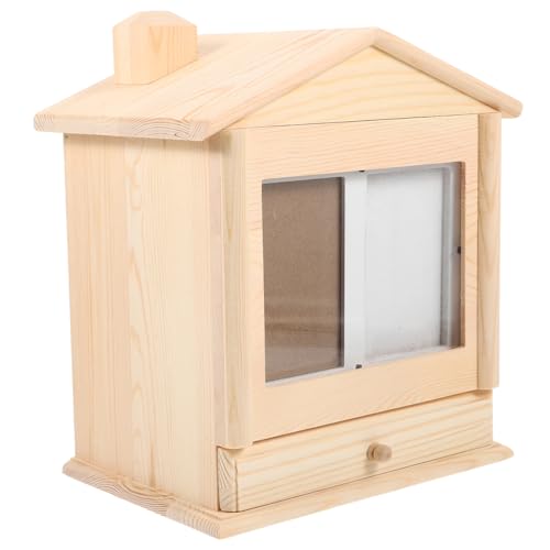 GREENADSCAPE Holzurne für Haustiere Elegante Erinnerungsbox für Haustierasche Andenkenbehälter Bilderrahmen von GREENADSCAPE