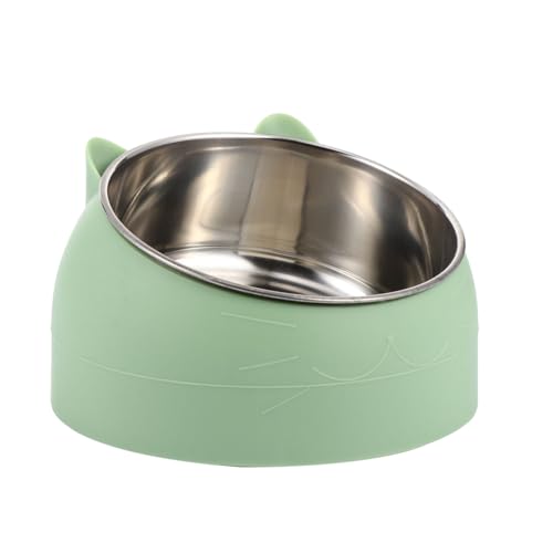 GREENADSCAPE Erhöhter Katzennapf Mit Nackenstütze Futternapf Für Haustiere Aus Edelstahl Geneigtes Design Zum Einfachen Schlucken Trinknapf Für Haustiere Grün 400 Ml GREENADSCAPE Erhöhter Katzennapf Mit Nackenstütze Futternapf Für Haustiere Aus Edelstahl Geneigtes Design Zum Einfachen Schlucken Trinknapf Für Haustiere Grün 400 Ml von GREENADSCAPE