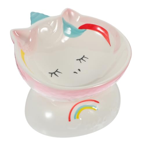 GREENADSCAPE Katzenfutternapf Mit Hohem Boden Erhöhte Futternäpfe Für Katzen Und Hunde Wasserspender Glatte Und Einfache Reinigung von GREENADSCAPE