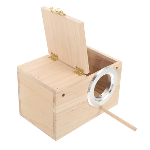 GREENADSCAPE Nistkasten Aus Holz Vogelhaus Sittichnistkasten Papageienzuchtkasten Für Kleine Vögel Zum Aufhängen Gartenvogelhaus von GREENADSCAPE