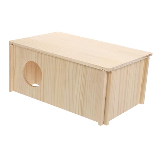 GREENADSCAPE Holzhaus Für Hamster Und Ratten Versteck Mit Tunnel Robustes Und Sicheres Spielzeug Für Käfig von GREENADSCAPE