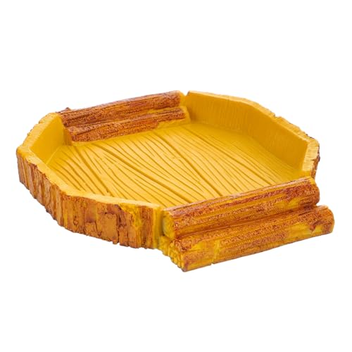 GREENADSCAPE Größe Lebensmittel für Reptilien Schildkröte Pet Feeder Wasser Schüssel Zubehör von GREENADSCAPE