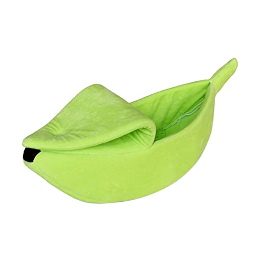 GREENADSCAPE Kreative Bananen Schlafunterlage Warmes Haustier Nestbett Für Katzen Und Hunde Welpen Weiches Haustierbett Grün Größe S GREENADSCAPE Kreative Bananen Schlafunterlage Warmes Haustier Nestbett Für Katzen Und Hunde Welpen Weiches Haustierbett Grün Größe S von GREENADSCAPE