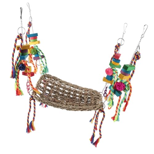GREENADSCAPE Papageien Spielzeug Vogel Kletternetz Für Papageien Dekorative Vogelhängematte Multifunktionales Haustierspielzeug Käfigvogelhängematte GREENADSCAPE Papageien Spielzeug Vogel Kletternetz Für Papageien Dekorative Vogelhängematte Multifunktionales Haustierspielzeug Käfigvogelhängematte von GREENADSCAPE