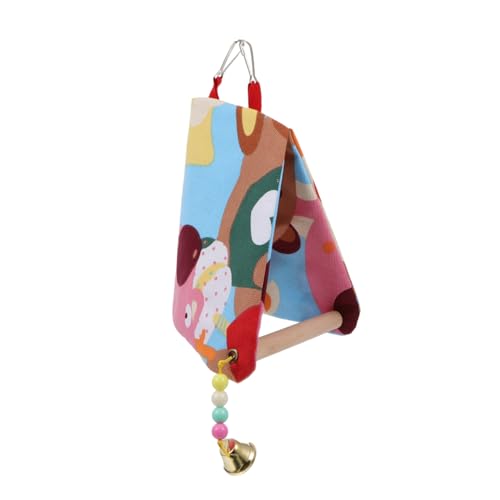 GREENADSCAPE Ara Papagei Spielzeug Mit Glocken Vogel Papagei Spielzeug Für 15x24cm Dreieck Baumwolle Nest GREENADSCAPE Ara Papagei Spielzeug Mit Glocken Vogel Papagei Spielzeug Für 15x24cm Dreieck Baumwolle Nest von GREENADSCAPE