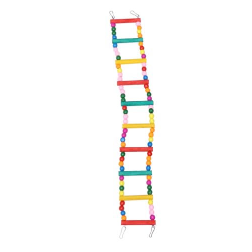 GREENADSCAPE Beads Kletterleiter Für Vögel Holzspielzeug Für Papageien Nymphensittiche Und Wellensittiche Fördert Und Spielspaß Mit Bunten Perlen von GREENADSCAPE