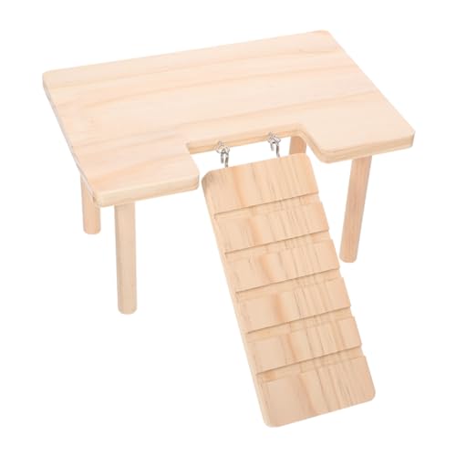 GREENADSCAPE Kleintiergehege Holzständer Mit Plattform Und Rampe Zum Klettern Für Hamsterkäfige Spielplatz Zubehör GREENADSCAPE Kleintiergehege Holzständer Mit Plattform Und Rampe Zum Klettern Für Hamsterkäfige Spielplatz Zubehör von GREENADSCAPE