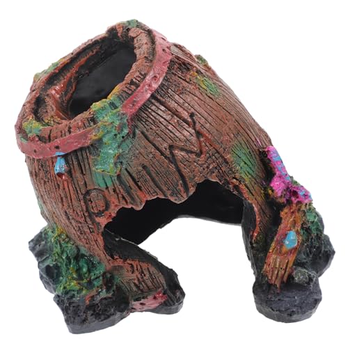 GREENADSCAPE Reptilien Futterbox, Reptilienhöhle, Schmuck, Schildkrötenzubehör, Harz, Eidechsenplatz, Schlangenversteck, Schlangen Terrarium Zubehör, Reptilienunterschlupf, Höhle, von GREENADSCAPE