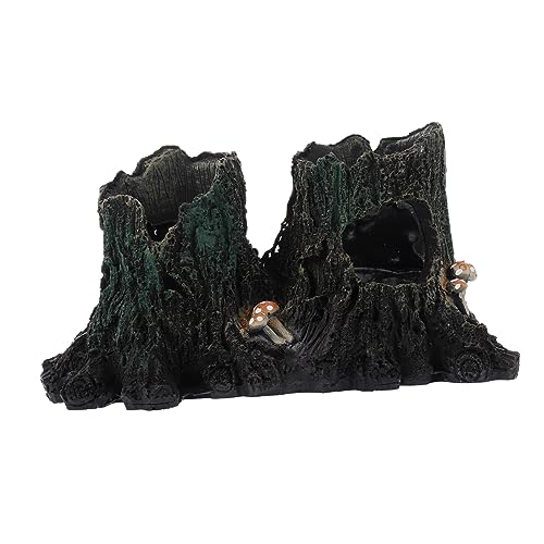 GREENADSCAPE Versteck Harz Ornament Reptil Unterschlupf Höhle Bett Versteck Rest Für Reptilien Haustier Versteck von GREENADSCAPE