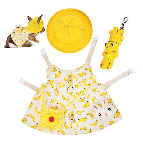 GREENADSCAPE Luxuriöses Kleidungsset für Haustiere Weste Leine Hut und Tasche für Meerschweinchen GREENADSCAPE Luxuriöses Kleidungsset für Haustiere Weste Leine Hut und Tasche für Meerschweinchen von GREENADSCAPE