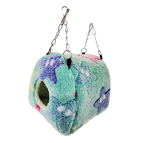 GREENADSCAPE Hängendes Hamsterbett Für Winter Kreatives Warmes Nest Für Kleine Haustiere Kuschelige Hängematte Zufälliger Farbe Für Reisen Und Zuhause von GREENADSCAPE