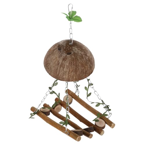 GREENADSCAPE Vogel-papageien-Spielzeug Hängeschaukel Aus Metall Und Holz Sitzstange Für Vogelkäfige Bissfestes Vogeltrainingszubehör GREENADSCAPE Vogel-papageien-Spielzeug Hängeschaukel Aus Metall Und Holz Sitzstange Für Vogelkäfige Bissfestes Vogeltrainingszubehör von GREENADSCAPE