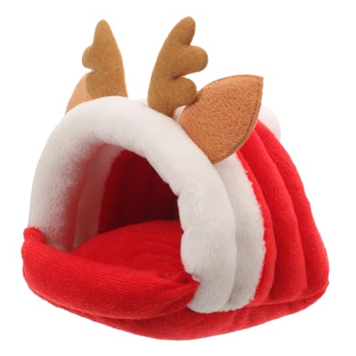 GREENADSCAPE Weihnachtliches Hamster Nest Im Rentier Design Warmes Und Gemütliches Schlafhaus Für Zwerghamster Chinchillas Und Kleine Haustiere Für Winterzubehör Und Spielspaß GREENADSCAPE Weihnachtliches Hamster Nest Im Rentier Design Warmes Und Gemütliches Schlafhaus Für Zwerghamster Chinchillas Und Kleine Haustiere Für Winterzubehör Und Spielspaß von GREENADSCAPE