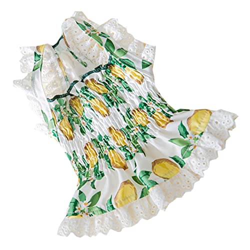 GREENADSCAPE Sommerliches Hundekleid Für Kleine Hunde Bequeme Haustierkleidung Waschbare Welpenkleidung Für Katzenbekleidung GREENADSCAPE Sommerliches Hundekleid Für Kleine Hunde Bequeme Haustierkleidung Waschbare Welpenkleidung Für Katzenbekleidung von GREENADSCAPE
