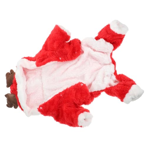 GREENADSCAPE Weihnachtskostüm Hund Für Welpen Stilvoller Elch-Hoodie Aus Korallenfleece Bequeme Haustierkleidung Für Kaltes Wetter GREENADSCAPE Weihnachtskostüm Hund Für Welpen Stilvoller Elch-Hoodie Aus Korallenfleece Bequeme Haustierkleidung Für Kaltes Wetter von GREENADSCAPE