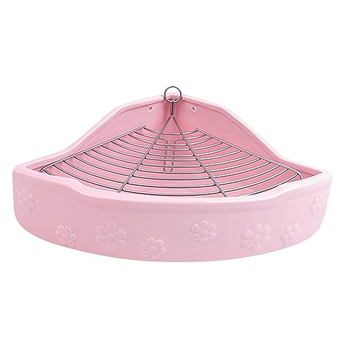 GREENADSCAPE Toilettenbecken für Haustiere Meerschweinchen-Frettchen Kaninchen-PIPI-Toilette Hasen-Katzentoilette Hamster Bunny hasenscheisse meerschweinchen Toilette Kaninchentoilette Rosa von GREENADSCAPE