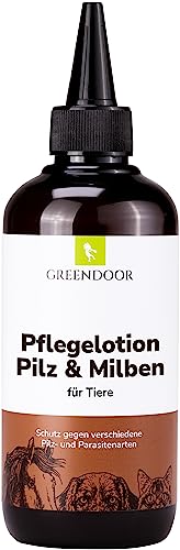GREENDOOR Pflegelotion Pilz und Milbe für Tiere 250ml, Breitbandspektrum bei Pilzbefall und Parasitenbefall von GREENDOOR