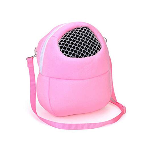 GREENLANS-1 Verstellbarer Schultergurt Weiche, Atmungsaktive Reisetasche Für Haustiere ， Tragbare, Atmungsaktive Hamster-Igel-Tasche Träger-Kaninchenkäfig Haustiere Reisetasche Rosa S. von GREENLANS-1