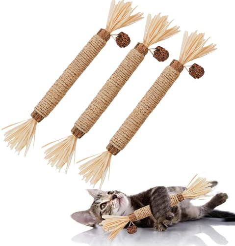 GREMBEB Silvervine Katzenspielzeug, 1 Packung mit Kaustab, Katzenminze, natürliches Material, Katzenminze zur Zahnreinigung, interaktive Übung, Hamster, Chinchilla, Rennmaus, Kaninchen, Häschen GREMBEB Silvervine Katzenspielzeug, 1 Packung mit Kaustab, Katzenminze, natürliches Material, Katzenminze zur Zahnreinigung, interaktive Übung, Hamster, Chinchilla, Rennmaus, Kaninchen, Häschen von GREMBEB