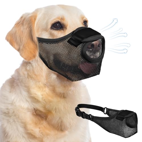 GREMCADA Maulkorb für Hunde, weicher Air-Mesh-Haustier-Maulkorb für große, mittelgroße und kleine Hunde, Design mit Frontöffnung, atmungsaktiv, verstellbar, verhindert Beißen und Schnitzen GREMCADA Maulkorb für Hunde, weicher Air-Mesh-Haustier-Maulkorb für große, mittelgroße und kleine Hunde, Design mit Frontöffnung, atmungsaktiv, verstellbar, verhindert Beißen und Schnitzen von GREMCADA