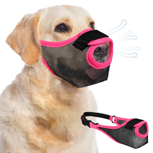 GREMCADA Maulkorb für Hunde, weicher Air-Mesh-Haustier-Maulkorb für große, mittelgroße und kleine Hunde, Design mit Frontöffnung, atmungsaktiv, verstellbar, verhindert Beißen und Schnitzen GREMCADA Maulkorb für Hunde, weicher Air-Mesh-Haustier-Maulkorb für große, mittelgroße und kleine Hunde, Design mit Frontöffnung, atmungsaktiv, verstellbar, verhindert Beißen und Schnitzen von GREMCADA