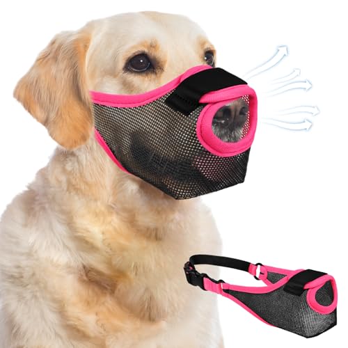 GREMCADA Maulkorb für Hunde, weicher Air-Mesh-Maulkorb für kleine, mittelgroße & große Hunde, Rosa-S GREMCADA Maulkorb für Hunde, weicher Air-Mesh-Maulkorb für kleine, mittelgroße & große Hunde, Rosa-S von GREMCADA
