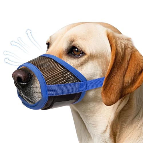 Maulkorb für Hunde, weicher Air-Mesh-Maulkorb für kleine, mittelgroße und große Hunde, Anti-Bellen, Kauen, atmungsaktiv, trinkbar, verstellbare Schlaufe, geeignet für Deutscher Schäferhund, Husky Maulkorb für Hunde, weicher Air-Mesh-Maulkorb für kleine, mittelgroße und große Hunde, Anti-Bellen, Kauen, atmungsaktiv, trinkbar, verstellbare Schlaufe, geeignet für Deutscher Schäferhund, Husky von GREMCADA