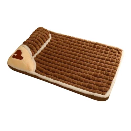 GREOHNMPAW Haustier-Hundebettmatte Hundematte Plüsch-Haustiermatte Schutz der Halswirbelsäule Abnehmbares Hundehaus Gemütliches Haustierbedarf, L von GREOHNMPAW