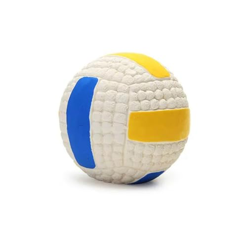 GREOHNMPAW Hundespielzeugbälle Quietschendes Interessantes Tennisfußball-Zahnreinigungsspielzeug für Hunde F von GREOHNMPAW