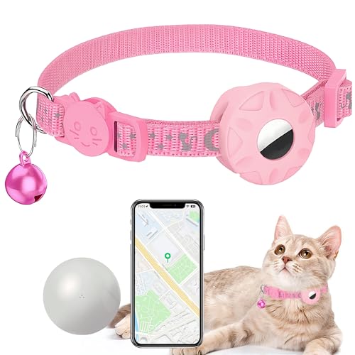 GRETMIX Reflektierendes AirTag Katzen-Tracker-Halsband, integrierter Katzen-Tracker mit Airtag-Halterung und Glocke, keine monatliche Gebührenverfolgung, Haustierhalsband für Android & iOS, Rosa GRETMIX Reflektierendes AirTag Katzen-Tracker-Halsband, integrierter Katzen-Tracker mit Airtag-Halterung und Glocke, keine monatliche Gebührenverfolgung, Haustierhalsband für Android & iOS, Rosa von GRETMIX